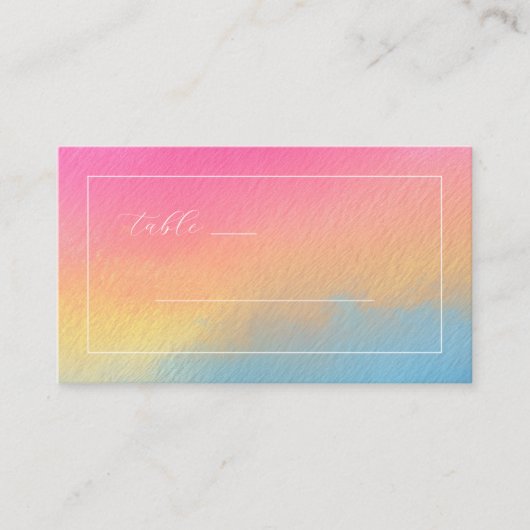 Carte De Placement Serene Gradient Watercolor (Devant)