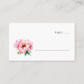 Carte De Placement Serene Pink Floral Minimalist (Devant)