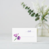 Carte De Placement Serene Purple Floral Poppy Illustration (Debout devant)