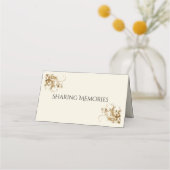 Carte De Placement Sharing Memories Memorial Funeral Folded (Devant)