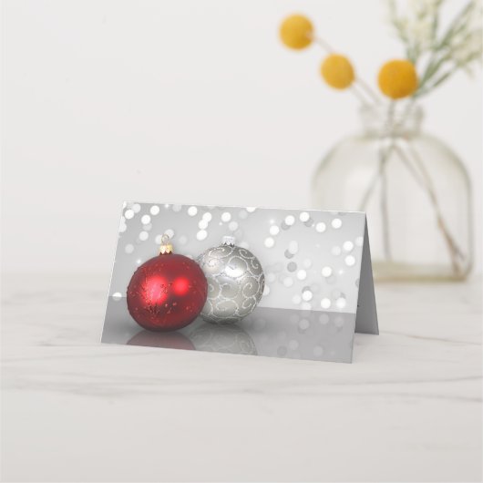 Carte De Placement Shimmery Christmas Ornaments Certificat cadeau (Devant)