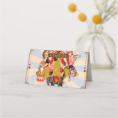 Carte De Placement Siège de table pour fête d'anniversaire de cirque  (Dos)