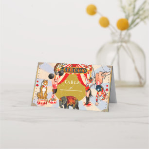 Carte De Placement Siège de table pour fête d'anniversaire de cirque 