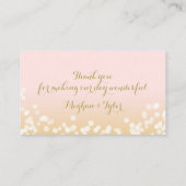 Carte De Placement Siège rose et doré brillant de Twinkle rose (Dos)