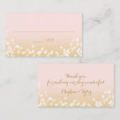 Carte De Placement Siège rose et doré brillant de Twinkle rose (Devant / Derrière)