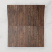 Carte De Placement Sièges de mariage de douche en bois faux occidenta (Intérieur déplié)