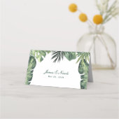 Carte De Placement Sièges de plantes tropicales botaniques à feuilles (Devant)