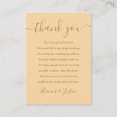 Carte De Placement Signature Script Champagne Mariage Merci (Devant)