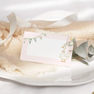 Carte De Placement Silencieux Goose Rose floral fête d'anniversaire N