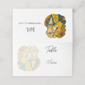 Carte De Placement Silhouette artistique Destination Mariage Art mode (Extérieur déplié)