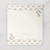 Carte De Placement Silly Goose Preppy Bow Baby Shower (Extérieur déplié)