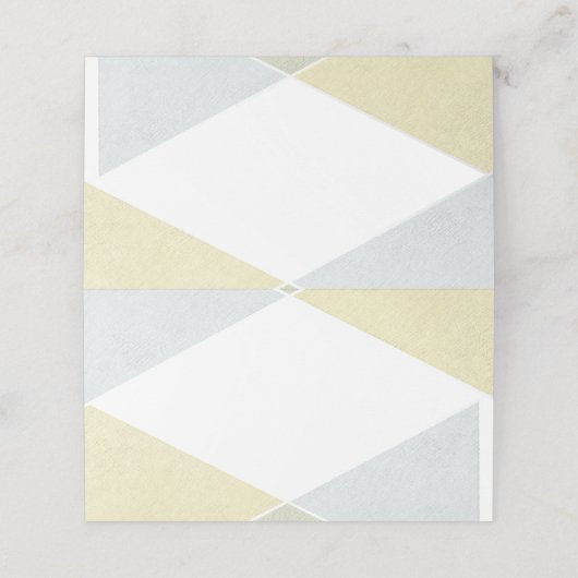 Carte De Placement Silver Gold Metal Look Industrial Chic Mariage (Extérieur déplié)