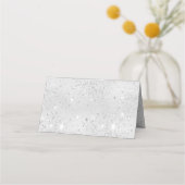 Carte De Placement Silver metal glitter wedding place card (Dos)