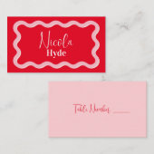 Carte de placement simple (Devant / Derrière)