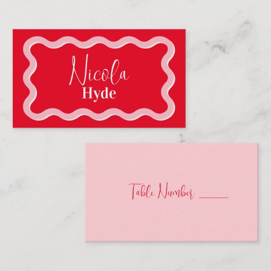 Carte de placement simple (Devant / Derrière)