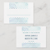 Carte De Placement SIMPLE BOHO PLACE CARDS motif moderne bleu (Devant / Derrière)