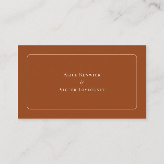Carte De Placement Simple Boho Terracotta Mariage Entree Choix plat (Dos)