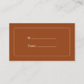 Carte De Placement Simple Boho Terracotta Mariage plat (Devant)