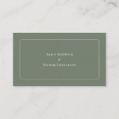 Carte De Placement Simple Boho Vert Sauge Mariage Plat (Dos)