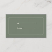 Carte De Placement Simple Boho Vert Sauge Mariage Plat (Devant)