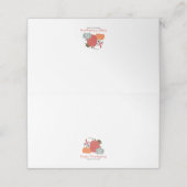 Carte De Placement Simple Chic Citrouilles d'automne Thanksgiving (Extérieur déplié)