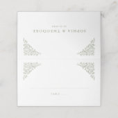 Carte De Placement Simple Delicate Floral Timeless Sage Mariage vert (Extérieur déplié)