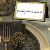 Carte De Placement Simple Elegant Classic Gold Black Party Event