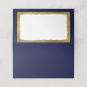 Carte De Placement Simple Elegant Classic Gold Blue Party Event (Extérieur déplié)