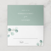Carte De Placement Simple Élégant Eucalyptus Verdure Mariage Rustique (Extérieur déplié)