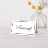 Carte De Placement Simple Élégant Mariage Réservé (Devant)