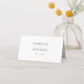 Carte De Placement Simple élégant moderne Mariage classique (Dos)
