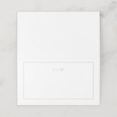 Carte De Placement Simple Élégant Monogram Rose Clair Mariage (Extérieur déplié)