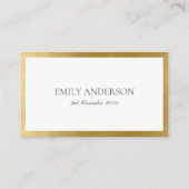 CARTE DE PLACEMENT SIMPLE ÉLÉGANT OR BLANC TYPOGRAPHIE 70 ANNIVERSAIR (Dos)