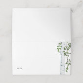 Carte De Placement Simple feuillage de bouleau verdure mariage (Extérieur déplié)