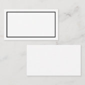 Carte De Placement Simple mariage avec bordure noire (Devant / Derrière)
