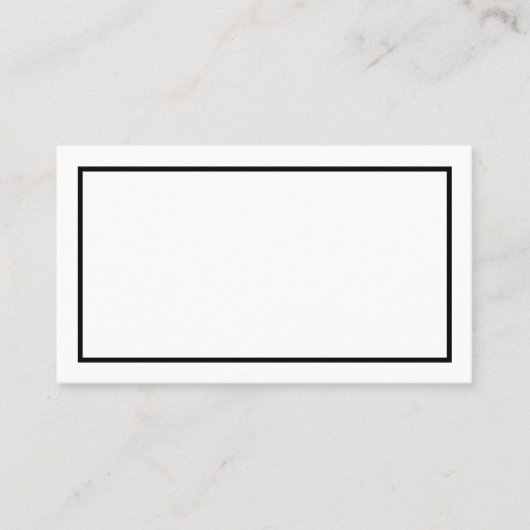 Carte De Placement Simple mariage avec bordure noire (Devant)