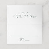 Carte De Placement Simple mariage vert forêt Script (Extérieur déplié)