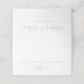 Carte De Placement Simple Mariage Vert Sauge Script (Extérieur déplié)