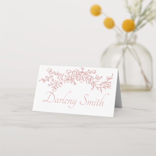 Carte de placement Simple Minimaliste (Devant)