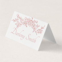 Carte de placement Simple Minimaliste