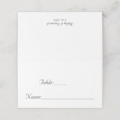 Carte De Placement Simple moderne élégant mariage Numéro de table (Extérieur déplié)
