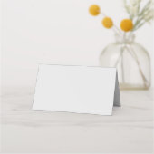 Carte De Placement Simple Monogramme Gris Clair Mariage Élégant (Dos)