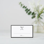 Carte De Placement Simple Nœud Papillon Mariage Classique (Debout devant)