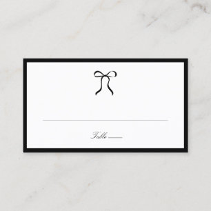 Carte De Placement Simple Nœud Papillon Mariage Classique