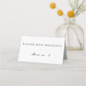 Carte De Placement Simple propre langue espagnole Boda Mariage Place (Dos)