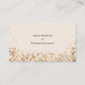 Carte De Placement Simple Russe Automne Beige Mariage plat (Dos)