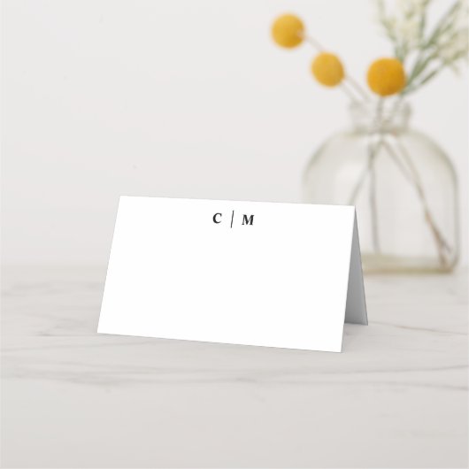 Carte De Placement Simple Serif Classic Joli Mariage (Devant)