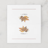 Carte De Placement Simples Automne Quitte le mariage extérieur (Extérieur déplié)