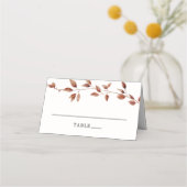 Carte De Placement Simples feuilles d'automne Mariage Ampersand Monog (Devant)