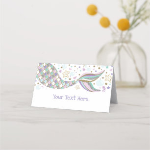 Carte De Placement Sirène sous la mer Fête Plage Ocean Baby Girl